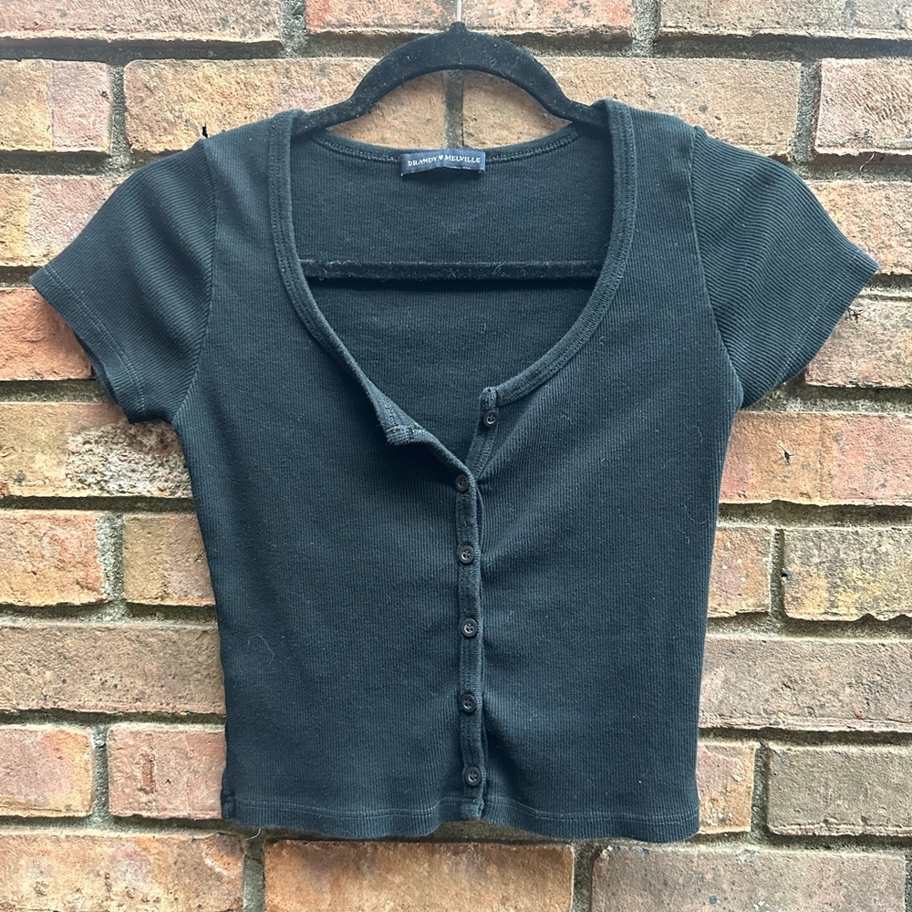 Brandy Melville Black Crop Top